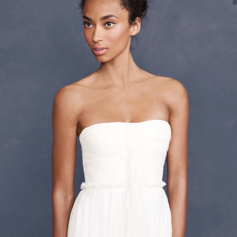 Jcrew Whitney Strapless Cream Wedding Dress - Picture 6 of 12